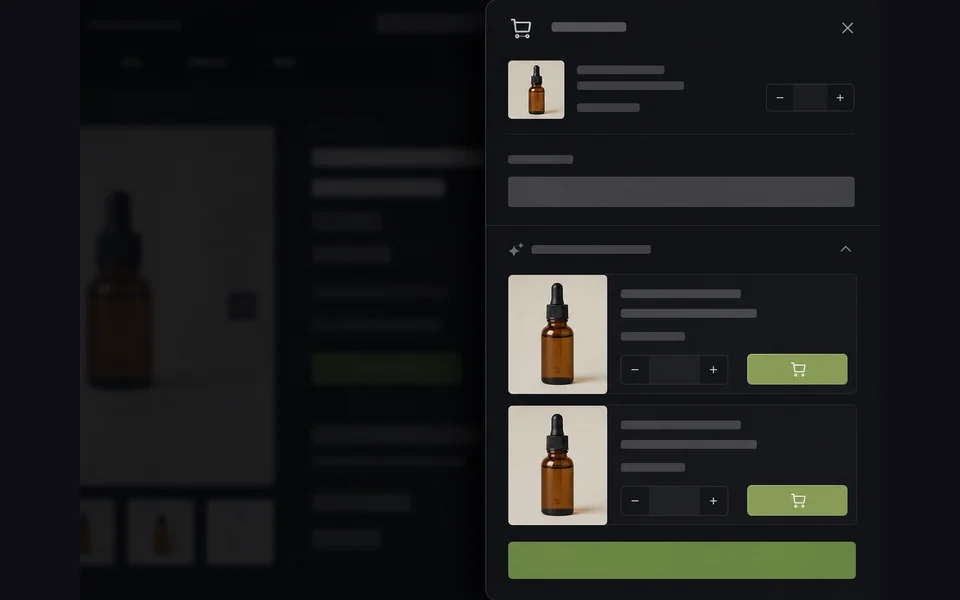 Cart upsell Shopify placement preview
