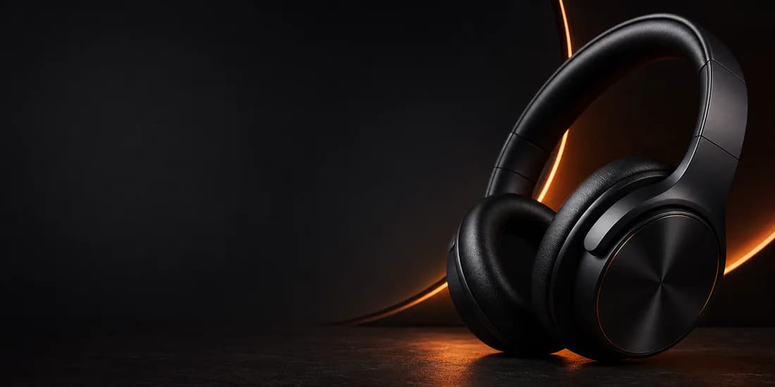 Wide A plus headphones banner