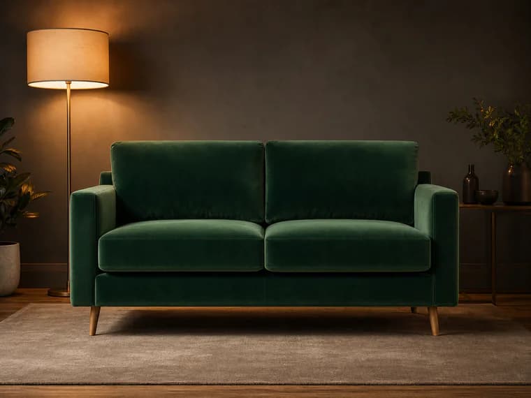 Green sofa product photo